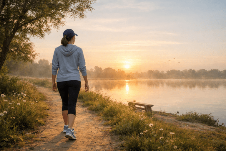 Person exercising outdoors during addiction recovery, representing healthy balance and coping skills in sobriety