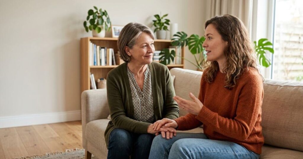 Family member supporting someone in addiction recovery